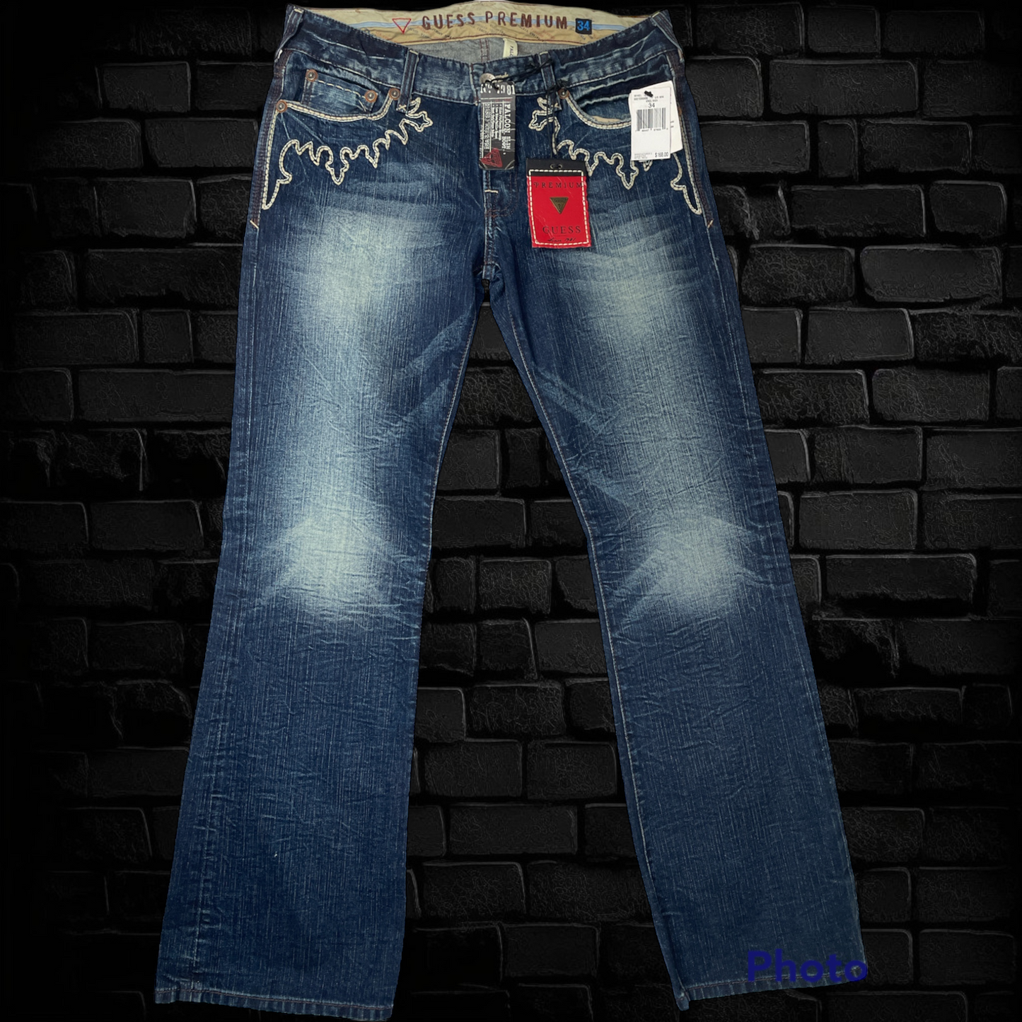 Nouveau avec les étiquettes! Vintage Guess Jeans Falcon Low Rise Bootcut - Taille 34