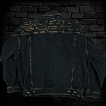 Men's Fubu Black Denim Jacket - Size XXL