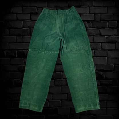 Vintage Green Corduroy Pants - Size 38