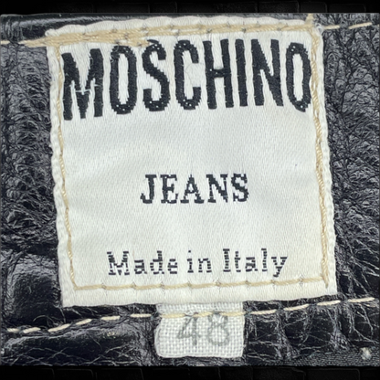 Vintage Leather Moschino Jeans Leather Pants - Size 48