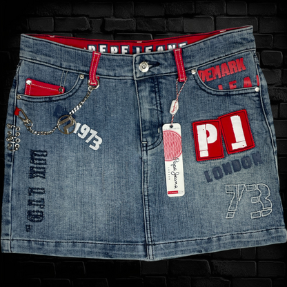 Y2K Pepe Jeans London Denim Minijupe - Taille M